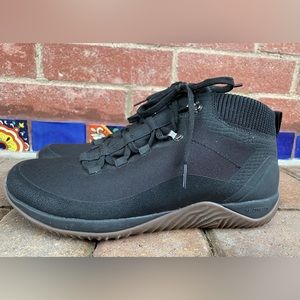 New Black Ryka Women’s 9 Wide Lace Up Hiker Boots Echo High Top Knit Collar Shoe